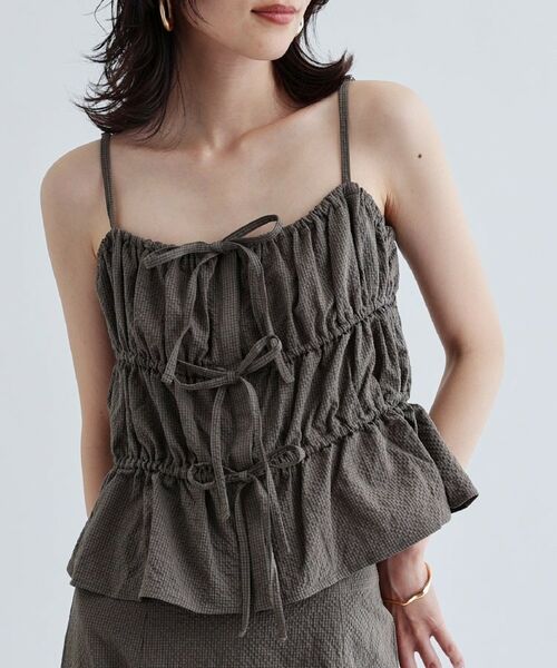 GALLEST / ギャレスト キャミソール・チューブトップ | 【セットアップ可能】スクエアサッカービスチェ【洗える/カセット服】 | 詳細9