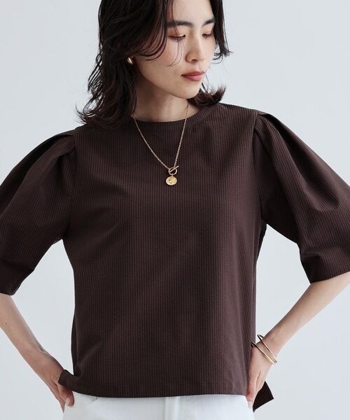 GALLEST / ギャレスト シャツ・ブラウス | 【セットアップ可能】ストライプサッカーブラウス | 詳細7