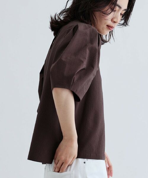 GALLEST / ギャレスト シャツ・ブラウス | 【セットアップ可能】ストライプサッカーブラウス | 詳細8