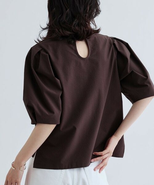 GALLEST / ギャレスト シャツ・ブラウス | 【セットアップ可能】ストライプサッカーブラウス | 詳細9