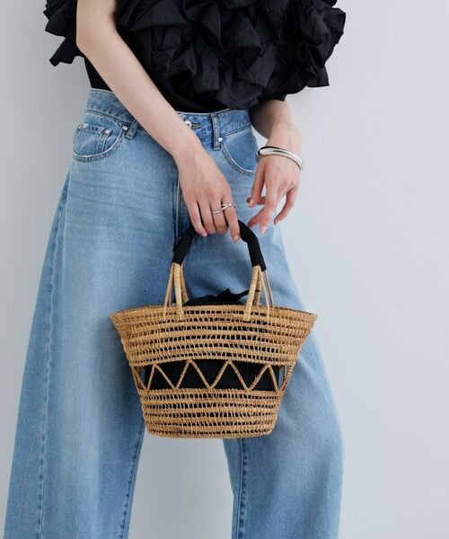 GALLEST / ギャレスト ハンドバッグ | 天然草かごバッグ(ブラック(019))