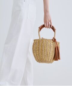 GALLEST / ギャレスト ハンドバッグ | メタリック編込みかごバッグ