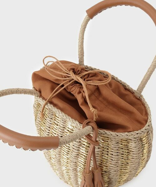 GALLEST / ギャレスト ハンドバッグ | メタリック編込みかごバッグ | 詳細11