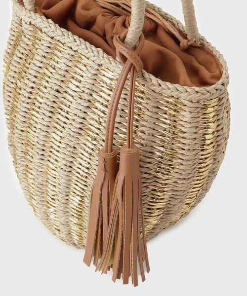 GALLEST / ギャレスト ハンドバッグ | メタリック編込みかごバッグ | 詳細12