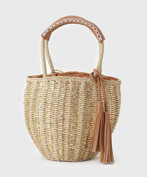 GALLEST / ギャレスト ハンドバッグ | メタリック編込みかごバッグ | 詳細3