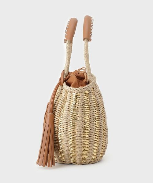 GALLEST / ギャレスト ハンドバッグ | メタリック編込みかごバッグ | 詳細4