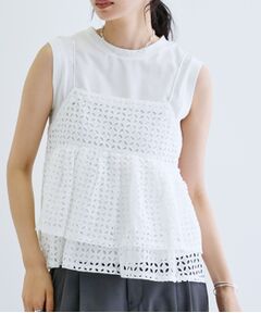 GALLEST / ギャレスト カットソー | ティアードキャミSETカットソー