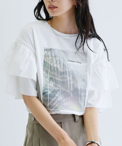 GALLEST / ギャレスト カットソー | フリルスリーブプリントカットソー | 詳細4