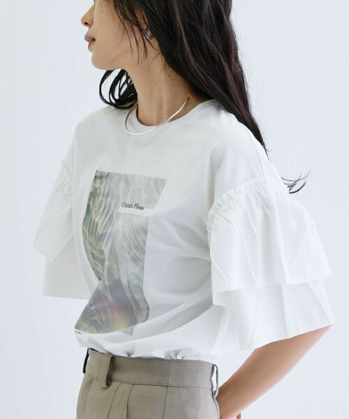 GALLEST / ギャレスト カットソー | フリルスリーブプリントカットソー | 詳細5