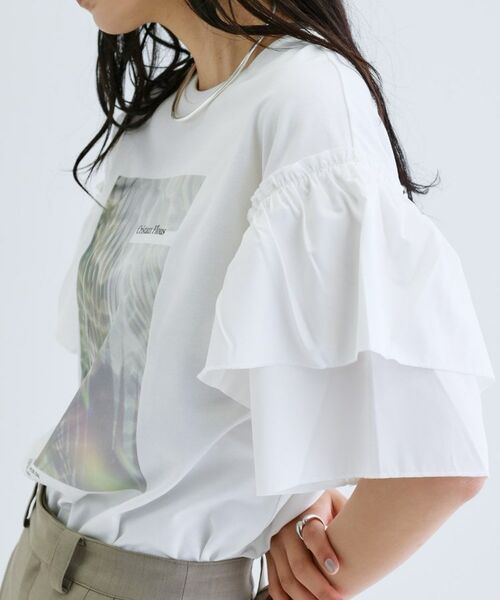 GALLEST / ギャレスト カットソー | フリルスリーブプリントカットソー | 詳細6