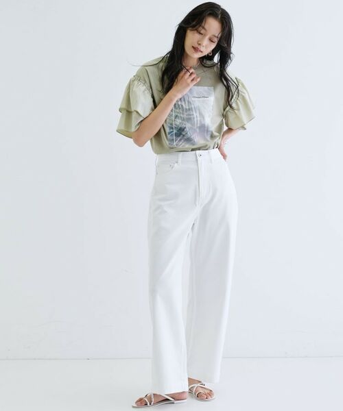 GALLEST / ギャレスト カットソー | フリルスリーブプリントカットソー | 詳細8