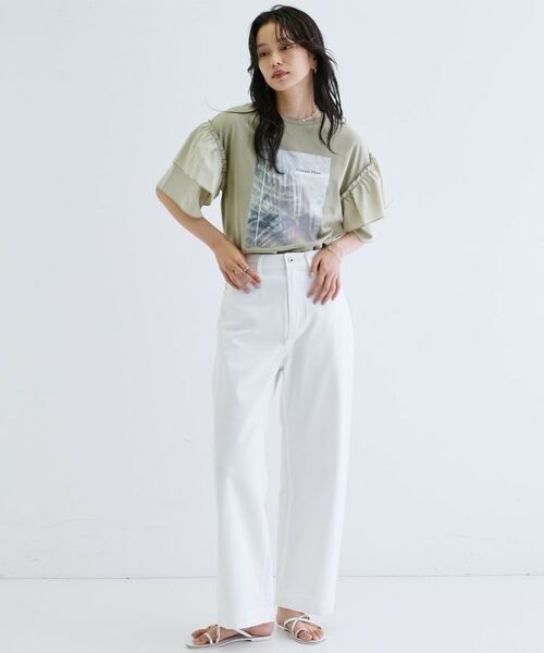 GALLEST / ギャレスト カットソー | フリルスリーブプリントカットソー | 詳細9