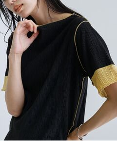GALLEST / ギャレスト カットソー | 【一部店舗限定】バイカラープリーツカットソー