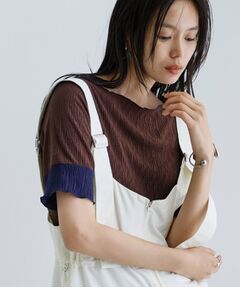 GALLEST / ギャレスト カットソー | 【一部店舗限定】バイカラープリーツカットソー