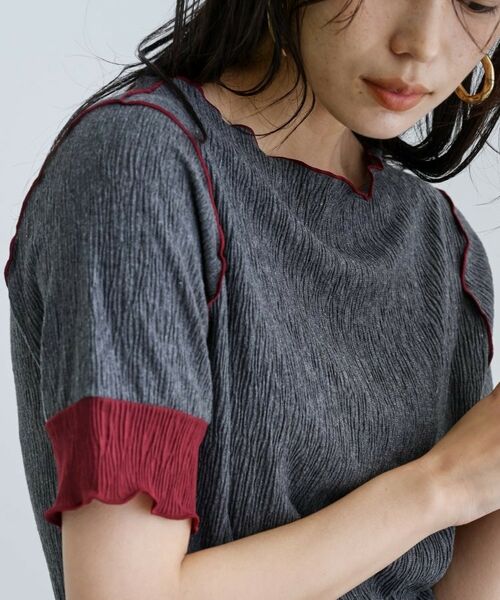 GALLEST / ギャレスト カットソー | 【一部店舗限定】バイカラープリーツカットソー | 詳細13
