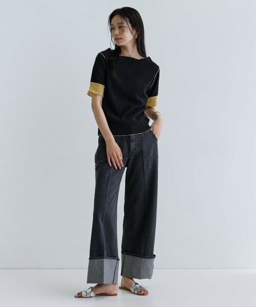 GALLEST / ギャレスト カットソー | 【一部店舗限定】バイカラープリーツカットソー | 詳細15