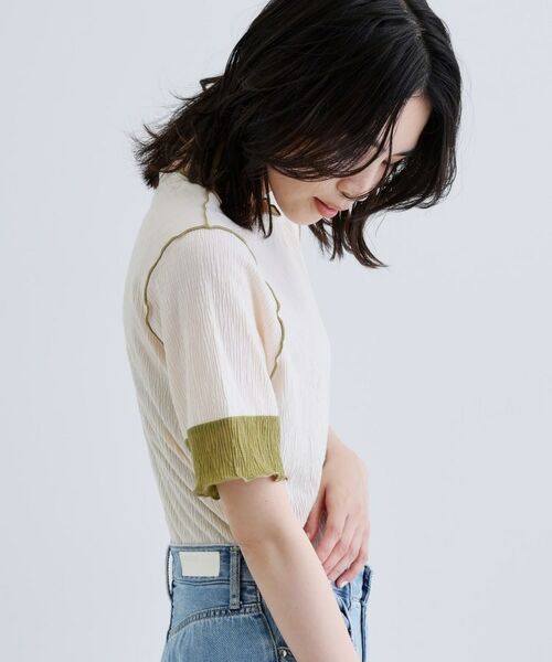 GALLEST / ギャレスト カットソー | 【一部店舗限定】バイカラープリーツカットソー | 詳細2