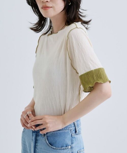 GALLEST / ギャレスト カットソー | 【一部店舗限定】バイカラープリーツカットソー | 詳細4