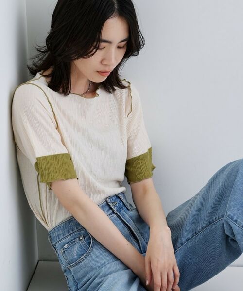 GALLEST / ギャレスト カットソー | 【一部店舗限定】バイカラープリーツカットソー | 詳細5
