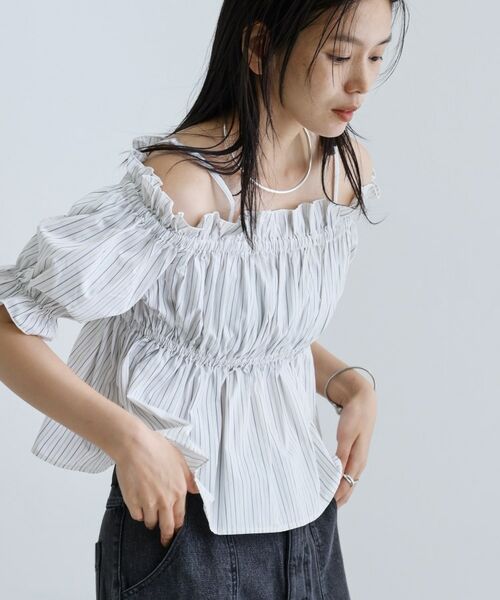 GALLEST / ギャレスト シャツ・ブラウス | 【一部店舗限定】オフショルシャーリングブラウス | 詳細11
