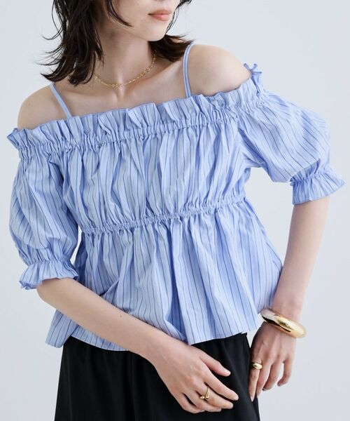 GALLEST / ギャレスト シャツ・ブラウス | 【一部店舗限定】オフショルシャーリングブラウス | 詳細3