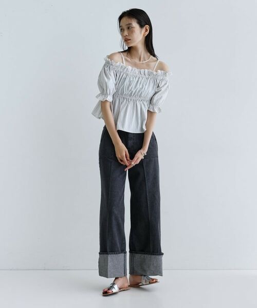 GALLEST / ギャレスト シャツ・ブラウス | 【一部店舗限定】オフショルシャーリングブラウス | 詳細7