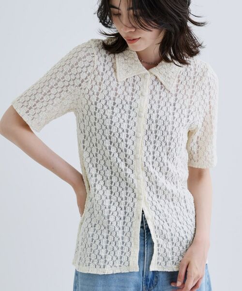 GALLEST / ギャレスト シャツ・ブラウス | 【一部店舗限定】カットレースポロ | 詳細4