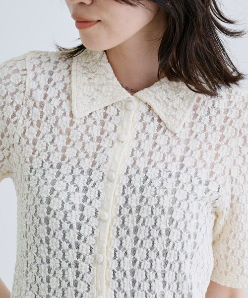 GALLEST / ギャレスト シャツ・ブラウス | 【一部店舗限定】カットレースポロ | 詳細7