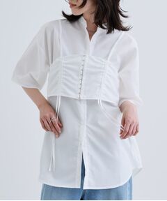 GALLEST / ギャレスト シャツ・ブラウス | 【一部店舗限定】ベアトップ付き半袖ワイドシャツ