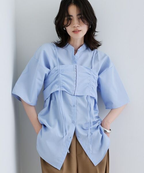 GALLEST / ギャレスト シャツ・ブラウス | 【一部店舗限定】ベアトップ付き半袖ワイドシャツ | 詳細10