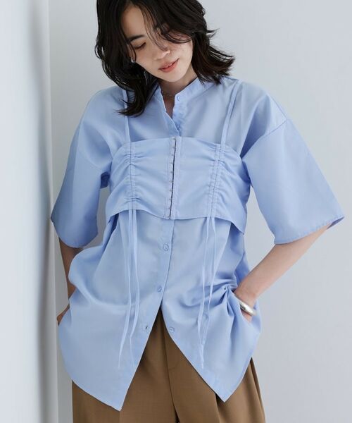 GALLEST / ギャレスト シャツ・ブラウス | 【一部店舗限定】ベアトップ付き半袖ワイドシャツ | 詳細11