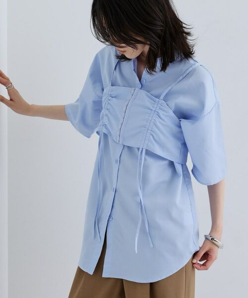 GALLEST / ギャレスト シャツ・ブラウス | 【一部店舗限定】ベアトップ付き半袖ワイドシャツ | 詳細12