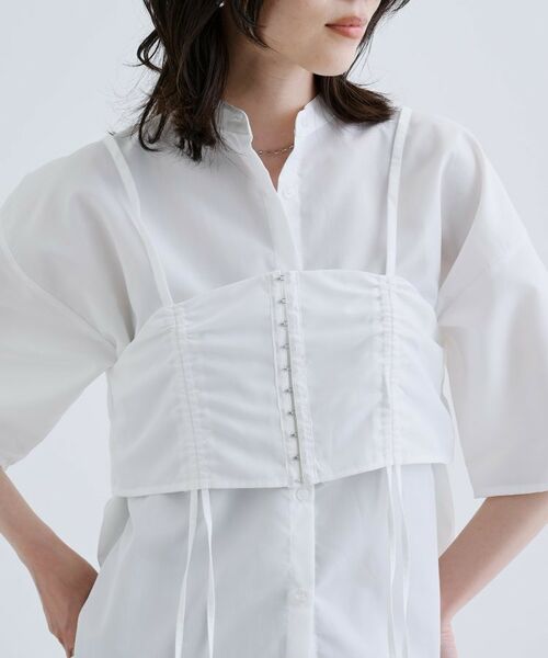 GALLEST / ギャレスト シャツ・ブラウス | 【一部店舗限定】ベアトップ付き半袖ワイドシャツ | 詳細5