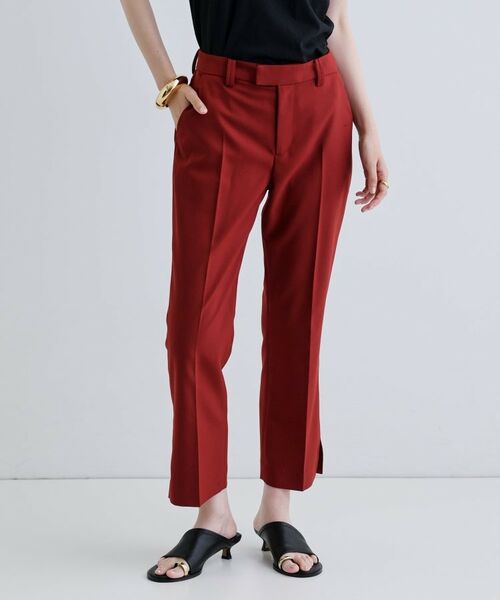GALLEST / ギャレスト ショート・ハーフ・半端丈パンツ | クロップドスリットパンツ(ボルドー(064))