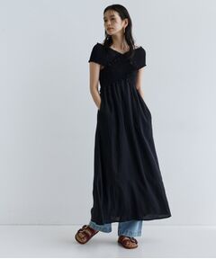 GALLEST / ギャレスト ロング・マキシ丈ワンピース | 【一部店舗限定】シャーリングクロスワンピース