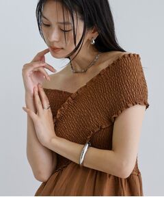 GALLEST / ギャレスト ロング・マキシ丈ワンピース | 【一部店舗限定】シャーリングクロスワンピース