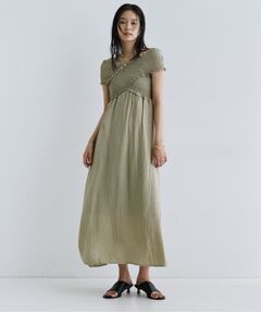 GALLEST / ギャレスト ロング・マキシ丈ワンピース | 【一部店舗限定】シャーリングクロスワンピース