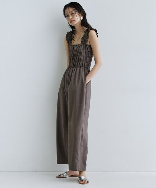 GALLEST / ギャレスト サロペット・オールインワン | 【一部店舗限定】ショルダーシャーリングサロペット | 詳細10