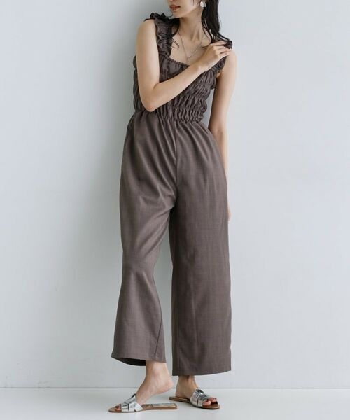 GALLEST / ギャレスト サロペット・オールインワン | 【一部店舗限定】ショルダーシャーリングサロペット | 詳細11