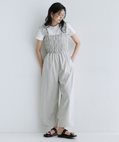 GALLEST / ギャレスト サロペット・オールインワン | 【一部店舗限定】ショルダーシャーリングサロペット | 詳細2