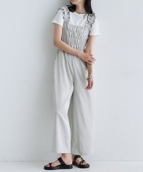 GALLEST / ギャレスト サロペット・オールインワン | 【一部店舗限定】ショルダーシャーリングサロペット | 詳細3