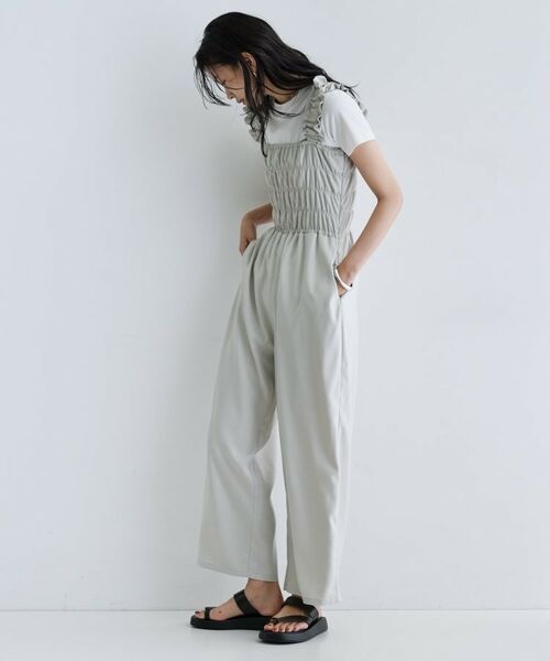 GALLEST / ギャレスト サロペット・オールインワン | 【一部店舗限定】ショルダーシャーリングサロペット | 詳細4