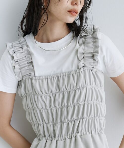 GALLEST / ギャレスト サロペット・オールインワン | 【一部店舗限定】ショルダーシャーリングサロペット | 詳細6