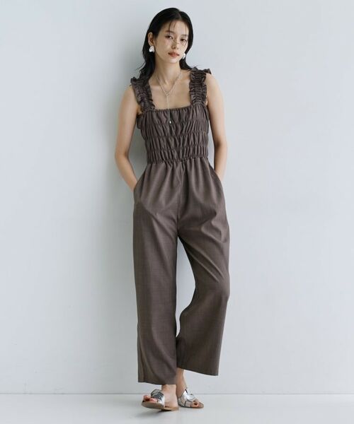 GALLEST / ギャレスト サロペット・オールインワン | 【一部店舗限定】ショルダーシャーリングサロペット | 詳細9