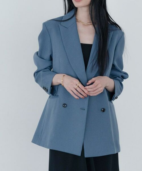 GALLEST / ギャレスト テーラードジャケット | 【セットアップ対応】ウーステッドライクダブルジャケット | 詳細8