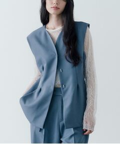 GALLEST / ギャレスト ノーカラージャケット | 【セットアップ対応】ウーステッドライクジレジャケット