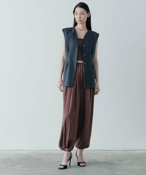 GALLEST / ギャレスト ノーカラージャケット | 【セットアップ対応】ウーステッドライクジレジャケット | 詳細15