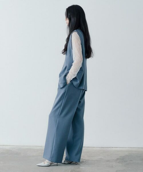 GALLEST / ギャレスト ノーカラージャケット | 【セットアップ対応】ウーステッドライクジレジャケット | 詳細4