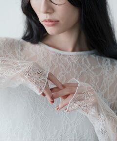 GALLEST / ギャレスト カットソー | レースストレッチカットソー