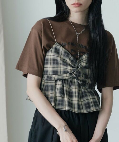 GALLEST / ギャレスト キャミソール・チューブトップ | オンブレチェックビスチェ | 詳細11